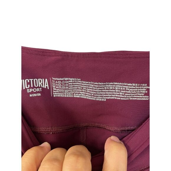 Victoria Sport Stretch Mesh Panel Knockout Leggings Size Medium - Picture 5 of 7